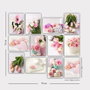 Wallity Set de 12 Cuadros Decorativos MDF Multicolor de 20 x 15 cm